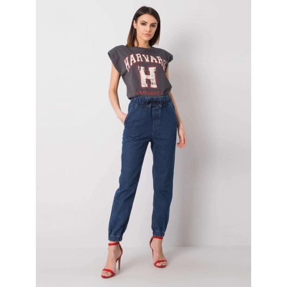 Dámske džínsy s vysokým pásom 2882 - RUE PARIS