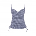 Vrchný diel plaviek Tankini navy gingham SW1741 - Panache