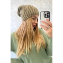 Čiapka s fleecom Paulina K227 khaki - Oliwier