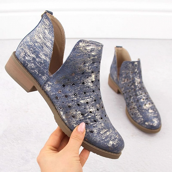 Dámske topánky W SA62-102 SAN12D modré - M.Daszynski