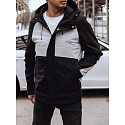 Kurtka męska przejściowa przeciwdeszczowa czarno-szara FashionStreet TX4916
