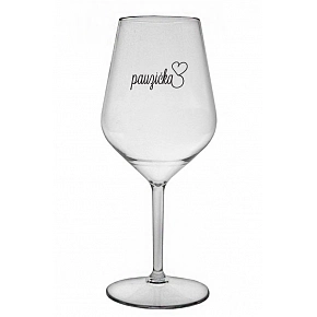 PAUZIČKA - čirá nerozbitná sklenice na víno 470 ml