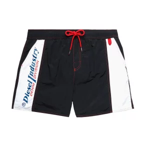 Pánske kúpacie kraťasy 00SXLI 0PCAI E0013 čierna/biela - Diesel