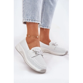 Dámske poltopánky na platforme 56C2101 Biela - Artiker