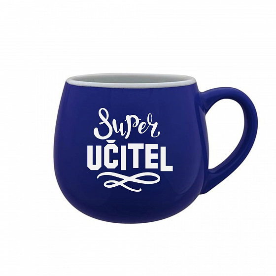 SUPER UČITEĽ - modrý keramický hrnček 300 ml
