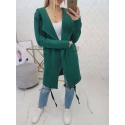 Zateplená bunda s kapucňou 69413 tmavo zelená - Kesi