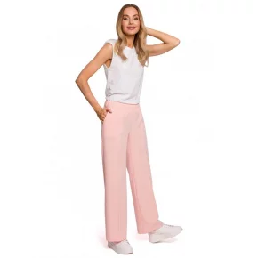 Dámske spoločenské nohavice M570 ružové - Moe
