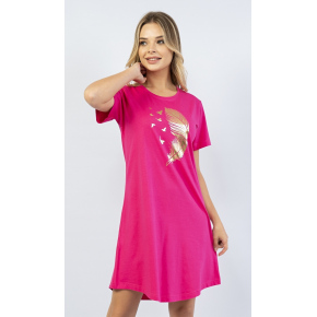 Dámska nočná košeľa s krátkym rukávom Patricie ružová - Vienetta