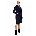 M708 Fleece coat with belt and pockets - black