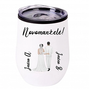 Personalizovaný termohrnek "BOWL" se svatebním párem 