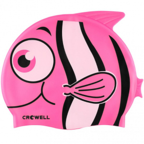 ŠPORT Detská silikónová plavecká čiapka Nemo Ružová - Crowell