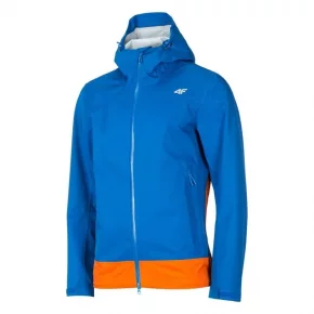 Pánska trekingová bunda H4Z19-KUMT001 modro-oranžová - 4F