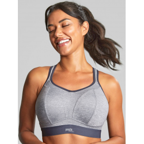 Športová podprsenka 7341B Non Wired Bra charcoal marl šedá - Panache