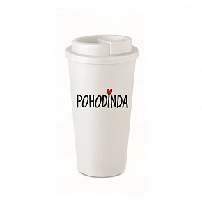 POHODINDA - bílý termohrnek 475 ml