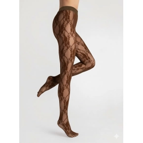 Dámske pančuchové nohavice Donatella I 5000 Čierna vzor - Fiore