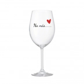 Na nás....... - číry pohár na víno 350 ml