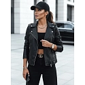 Kurtka skórzana damska ramoneska MODE MOSAIC czarna FashionStreet TY3893