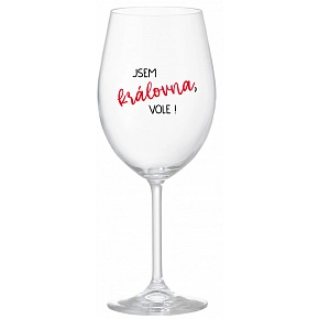 JSEM KRÁLOVNA, VOLE! - čirá sklenice na víno 350 ml JSEM KRÁLOVNA, VOLE! - čirá sklenice na víno 350 ml