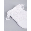 Dievčenské ponožky s volánikom 3Pack SKL-0009G-0100 biele - Yoclub