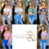 Dámsky sexy volánikový top Carmen T80149 Ružová s kvetinovým vzorom - Style fashion