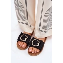 Dámské pantofle M578 Černá s hnědou - Step in style