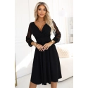 Elegantné midi šaty 657-1 čierne - Numoco