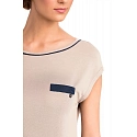Vamp - Krátka dámska nočná košeľa BEIGE SOLEIL S 14191 - Vamp