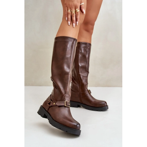 Dámské kozačky CLS-330 Tmavě hnědá - SEASTAR