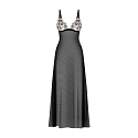 Zvodná nočná košieľka Vila Blanes Long Chemise čierna - Obsessive