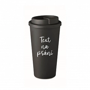 TEXT NA PŘÁNÍ - černý termohrnek 475 ml
