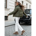 Kurtka damska zimowa krótka pikowana VIBEGIRL zielona FashionStreet TY4946