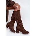 Dámske čižmy HY62-8131 hnedé - FashionStreet