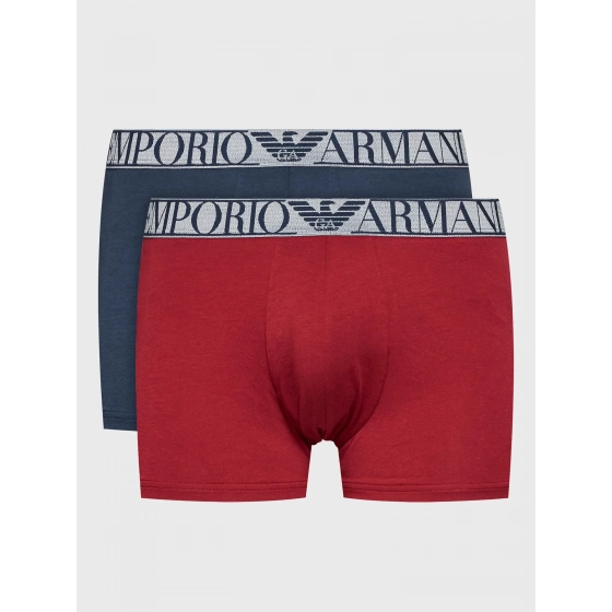 Pánske boxerky 2PACK 111769 3F720 15876 tm. modro-vínové - Emporio Armani