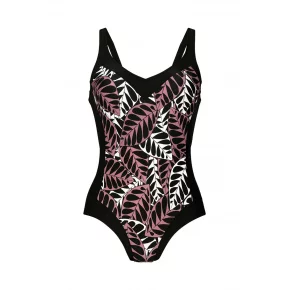 Jednodielne plavky 7355 M2 čierno-fialové - Anita