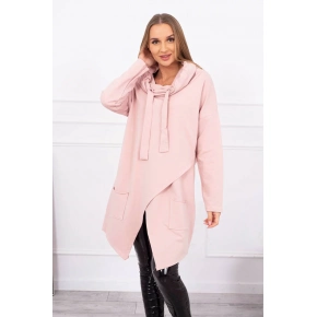 Oversize tunika s obálkou 16546 staroružová - Kesi