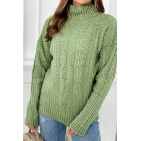 Sveter s rolákom S24-9 tmavá mäta - Kesi