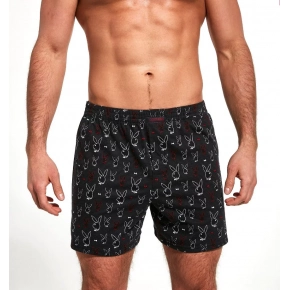 Pánske boxerky Playboy 001/94 Classic Čierny vzor - Cornette