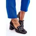 Dámske poltopánky / Lodičky na stĺpiku MR-7316 Čierna - DA Premium quality Shoes