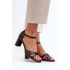 Sandály na podpatku 24SD98-6765 černé - Step in style