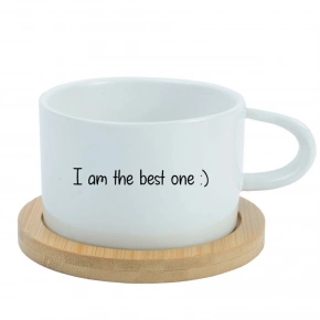 I am the best one :) - biely hrnček makronka 200 ml