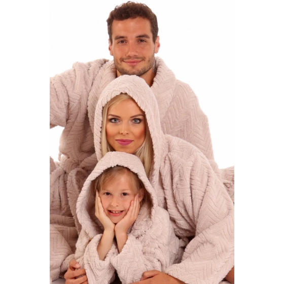 Župan unisex Athena 2116 8251 so šálovým golierom orieškový - Vestis