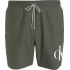 Pánske plavky MEDIUM DRAWSTRING KM0KM01003 LDY olivovo zelené - Calvin Klein