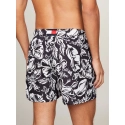 Pánske plavky UM0UM03271 0K8 čiernobiely vzor - Tommy Hilfiger