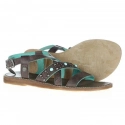 Dámske sandále Lola Lady W WL141650-30 - Tmavo hnedá s tyrkysovou - Wrangler