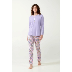 Dámske bavlnené pyžamo Lavender Sweet 21300 - Vamp