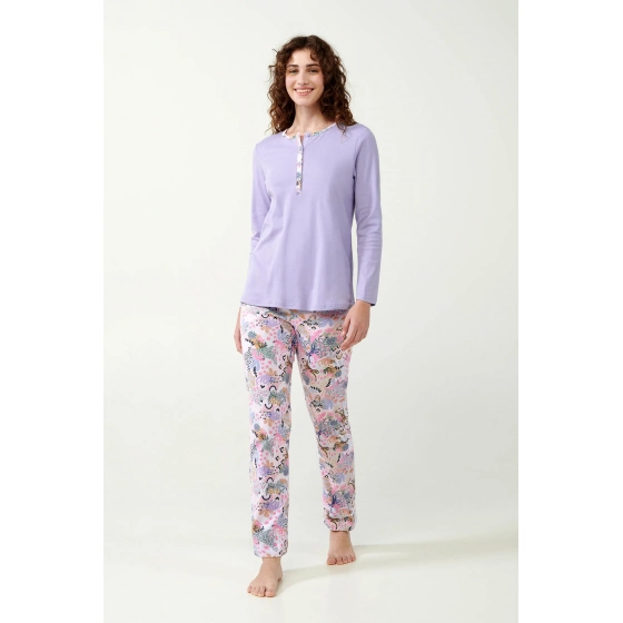 Dámske bavlnené pyžamo Lavender Sweet 21300 - Vamp