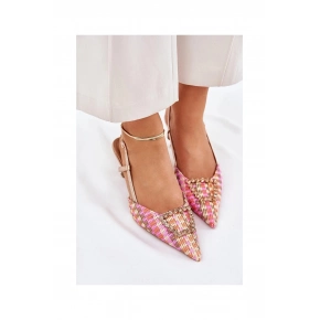 Lodičky na ihličkovom podpätku GG-88-53 zlato-ružové - Givana