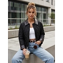 Kurtka przejściowa damska pikowana czarna FashionStreet TY5622