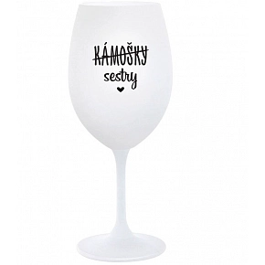 KÁMOŠKY - SESTRY - bílá sklenice na víno 350 ml KÁMOŠKY - SESTRY - bílá sklenice na víno 350 ml