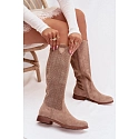 Dámske čižmy HY61-8022 béžové - S.Barski